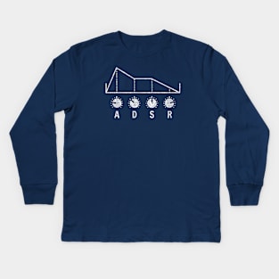 Synthesizer ADSR for Synth lover Kids Long Sleeve T-Shirt